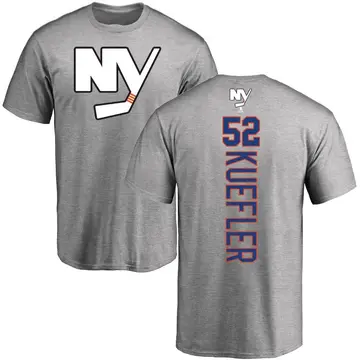 Men's Daylan Kuefler New York Islanders Backer T-Shirt - Ash