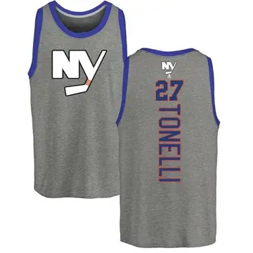 Men's John Tonelli New York Islanders Backer Tri-Blend Tank Top - Ash