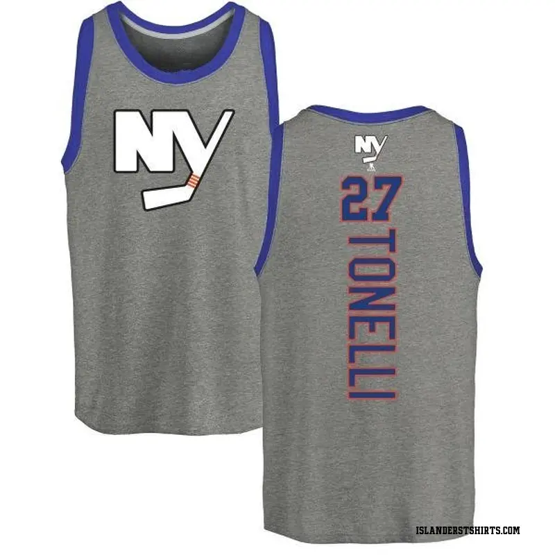 Men's John Tonelli New York Islanders Backer Tri-Blend Tank Top - Ash