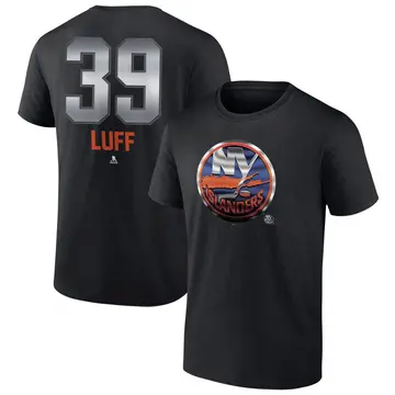 Men's Matt Luff New York Islanders Black Midnight Mascot Logo T-Shirt