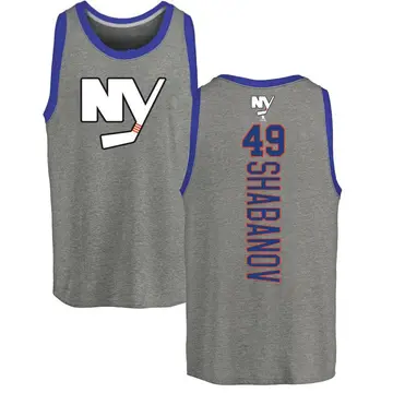 Men's Maxim Shabanov New York Islanders Backer Tri-Blend Tank Top - Ash