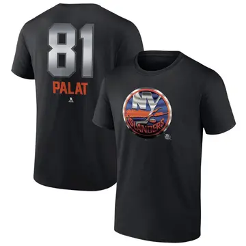 Men's Ondrej Palat New York Islanders Black Midnight Mascot Logo T-Shirt