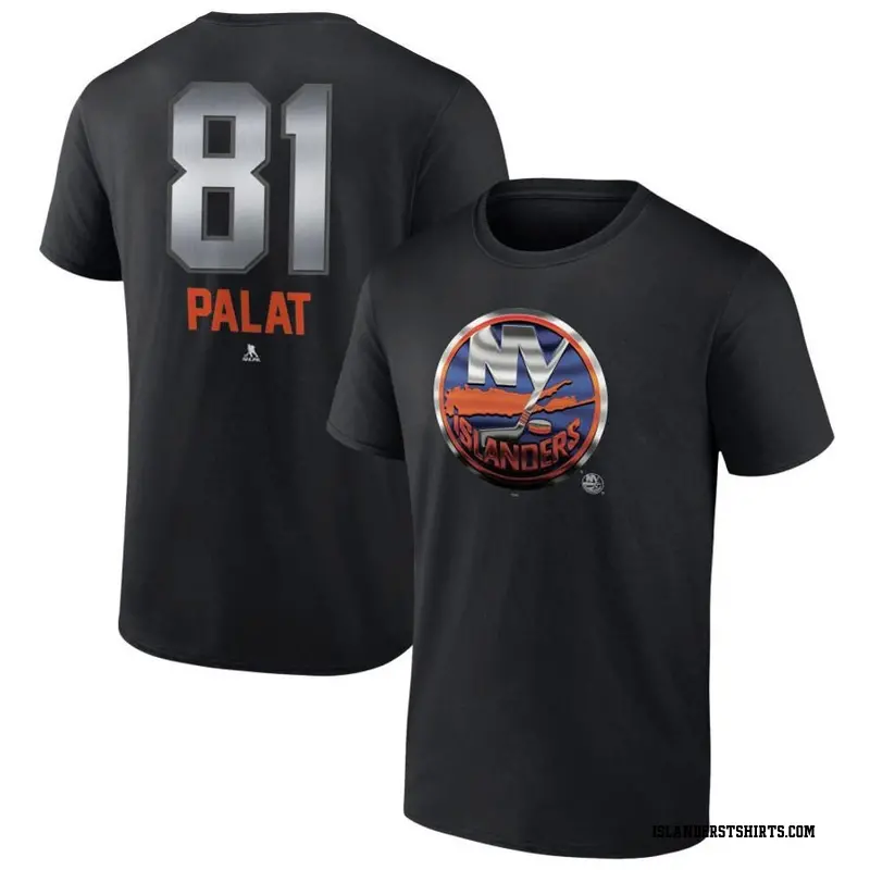 Men's Ondrej Palat New York Islanders Black Midnight Mascot Logo T-Shirt