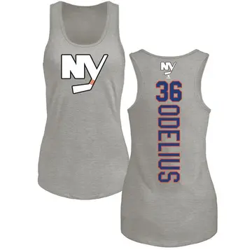Women's Calle Odelius New York Islanders Backer Tri-Blend Tank Top - Ash