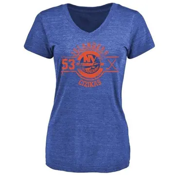 Women's Casey Cizikas New York Islanders Insignia Tri-Blend T-Shirt - Royal