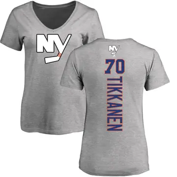Women's Henrik Tikkanen New York Islanders Backer T-Shirt - Ash