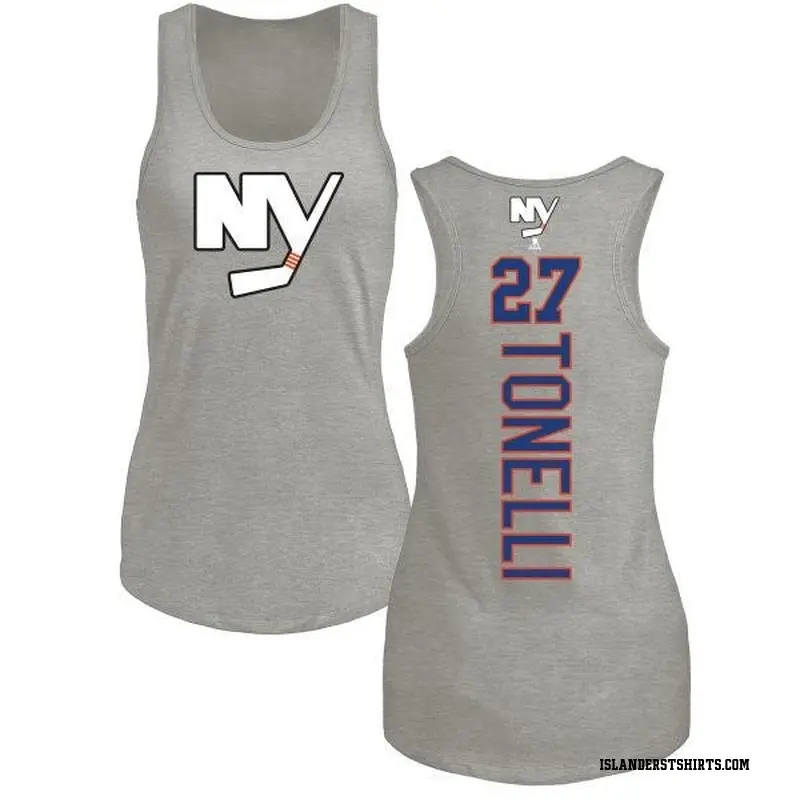 Women's John Tonelli New York Islanders Backer Tri-Blend Tank Top - Ash