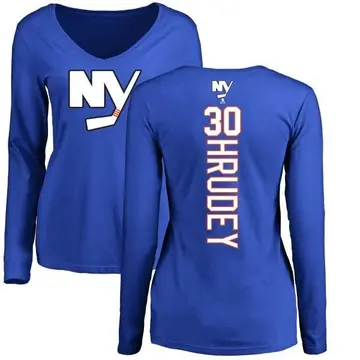 Women's Kelly Hrudey New York Islanders Backer Long Sleeve T-Shirt - Royal