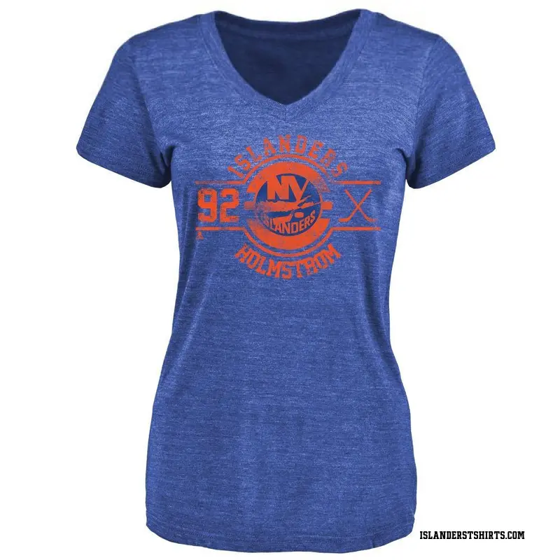 Women's Simon Holmstrom New York Islanders Insignia Tri-Blend T-Shirt - Royal
