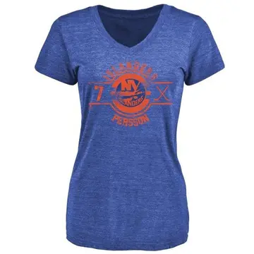Women's Stefan Persson New York Islanders Insignia Tri-Blend T-Shirt - Royal