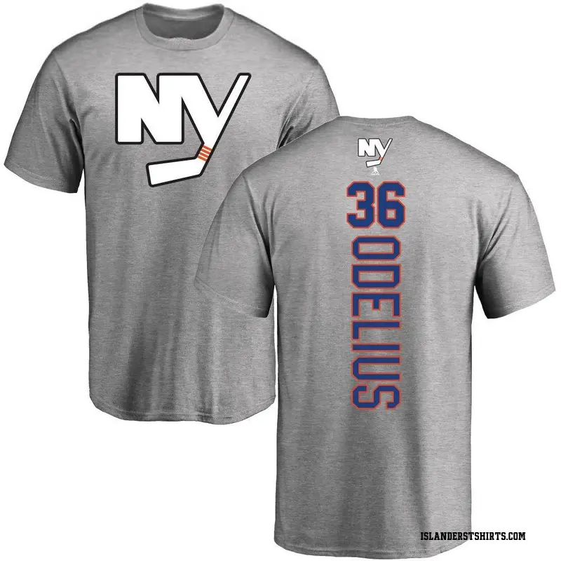 Youth Calle Odelius New York Islanders Backer T-Shirt - Ash