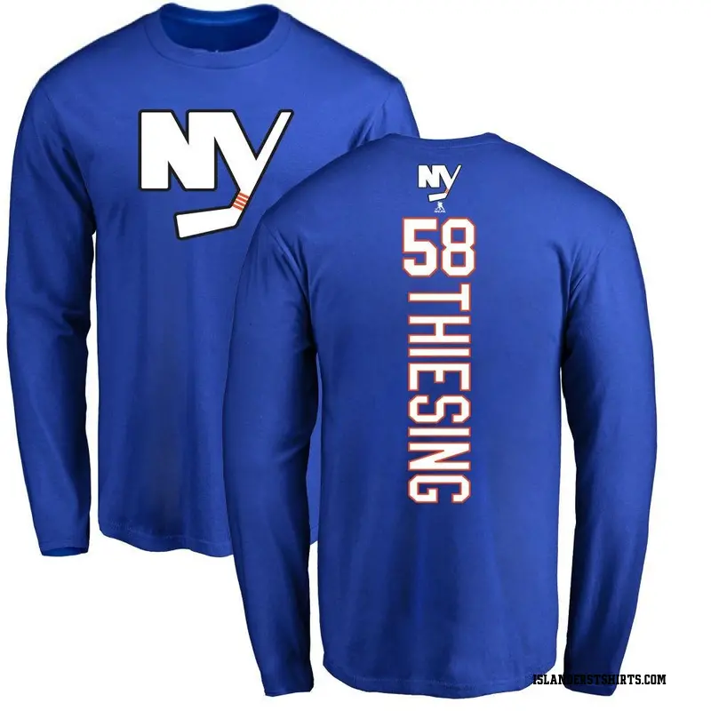 Youth Camden Thiesing New York Islanders Backer Long Sleeve T-Shirt - Royal