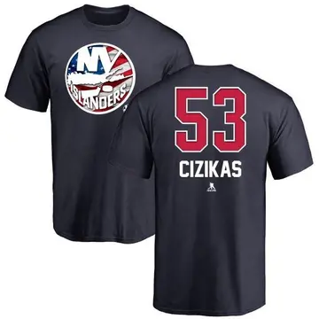Youth Casey Cizikas New York Islanders Name and Number Banner Wave T-Shirt - Navy