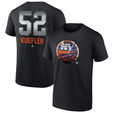 Youth Daylan Kuefler New York Islanders Black Midnight Mascot Logo T-Shirt