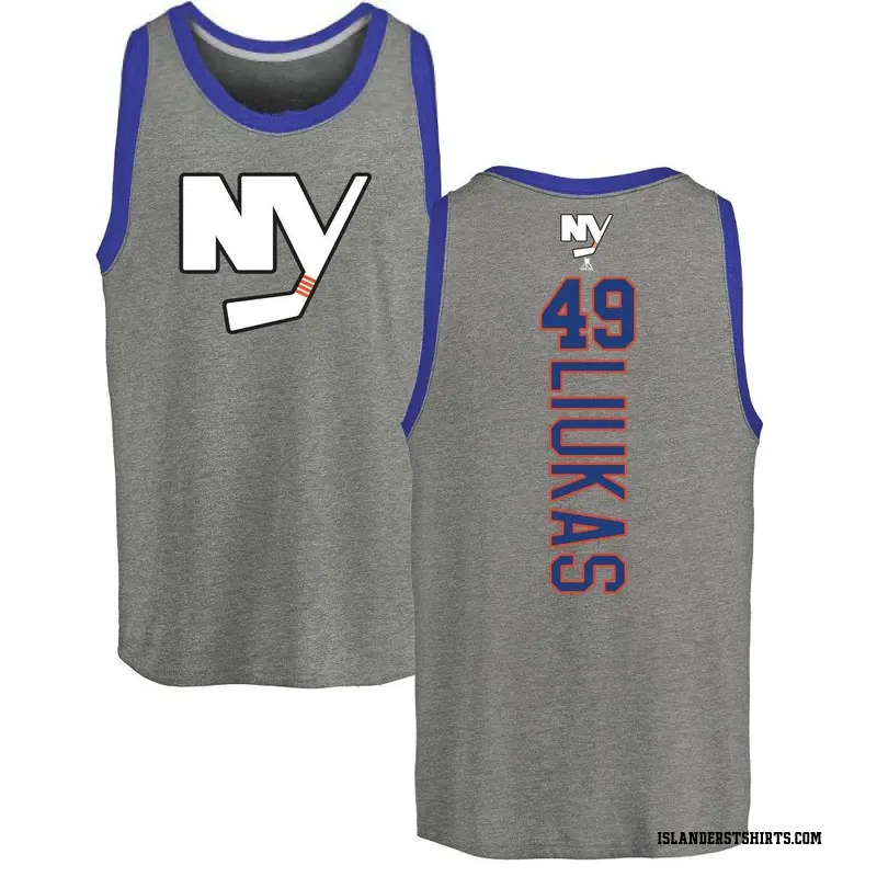 Youth Eetu Liukas New York Islanders Backer Tri-Blend Tank Top - Ash