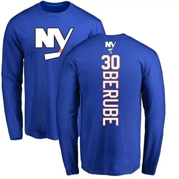 Youth Jean-Francois Berube New York Islanders Backer Long Sleeve T-Shirt - Royal