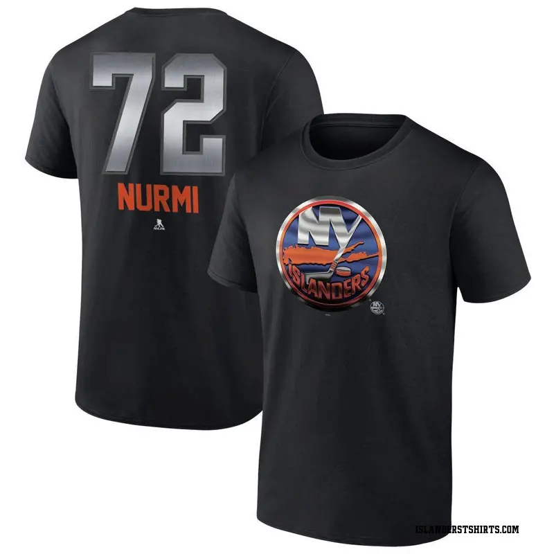 Youth Jesse Nurmi New York Islanders Black Midnight Mascot Logo T-Shirt