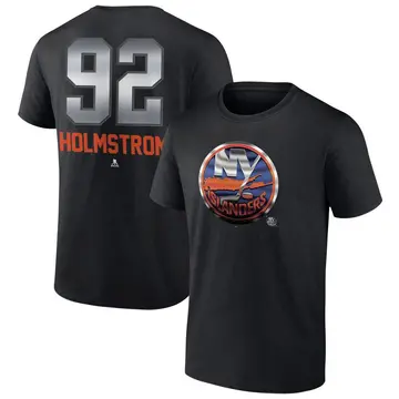 Youth Simon Holmstrom New York Islanders Black Midnight Mascot Logo T-Shirt