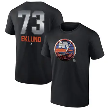 Youth Victor Eklund New York Islanders Black Midnight Mascot Logo T-Shirt